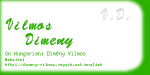 vilmos dimeny business card